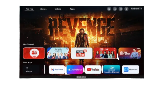 Kodak 4311XP23 43 Inch (108 cm) Full HD Smart Android LED TV, Black