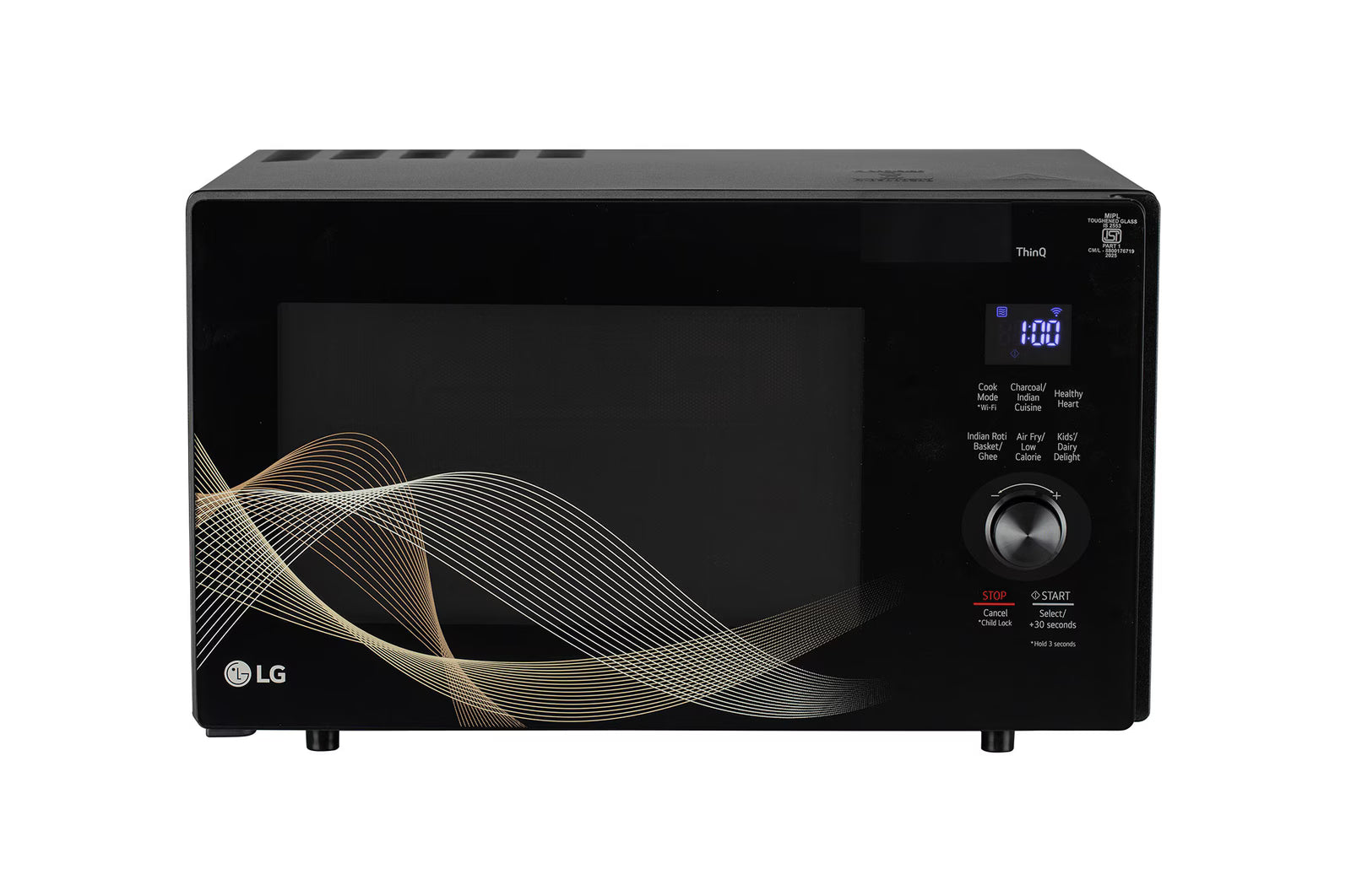 LG MJEN286UHWF 28 L Convertible Microwave Oven with Air Fry, Charcoal Lighting Heater™, 331 Auto Cook Menu Powered by Thinq, Black Mahajan Electronics Online