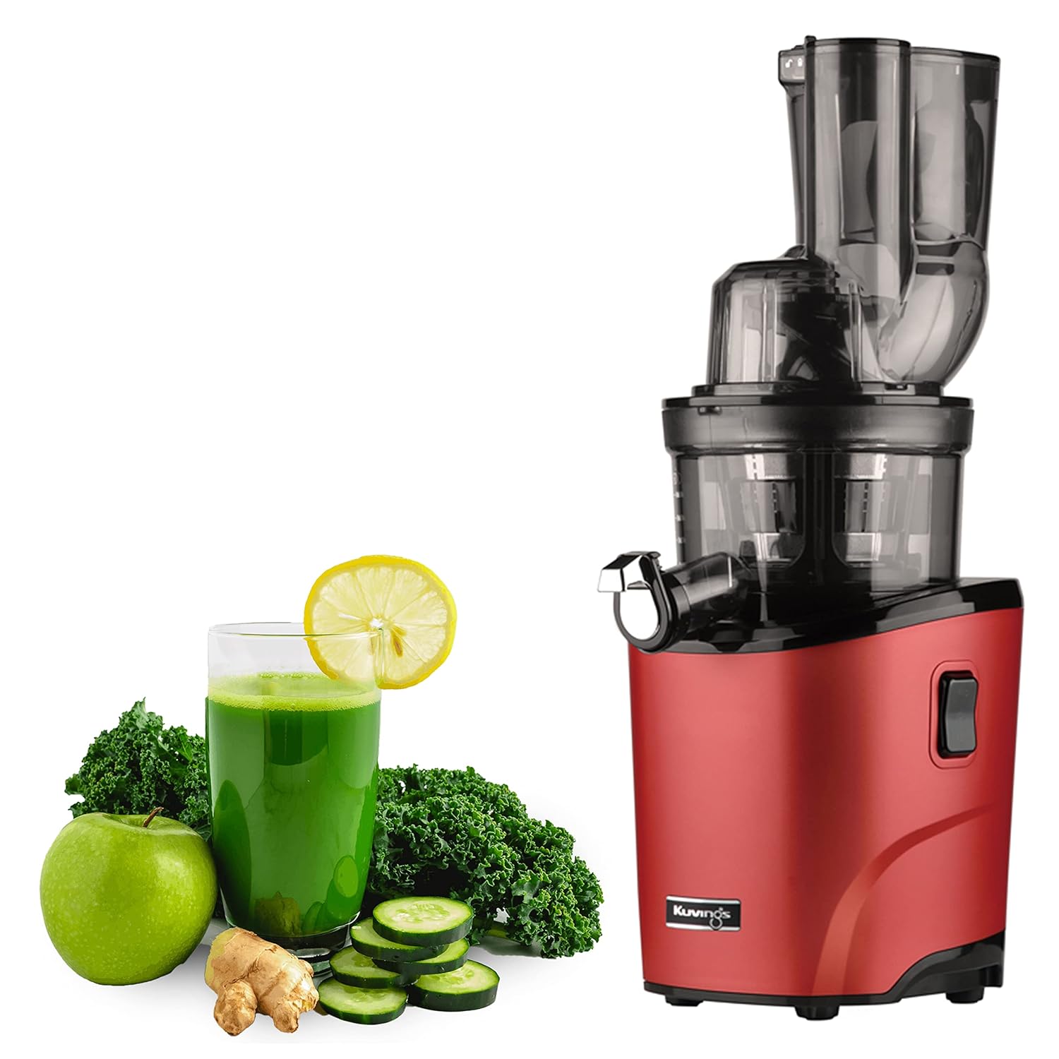 Kuvings REVO830 Red Luxury Cold Press Whole Slow Juicer, World's 1st Patented Auto-Cutting Auger to reduce juicing time, 12 Yrs Motor Warranty, 240W Strong Motor, All-in-1 Fruit & Vegetable Juicer Mahajan Electronics Online