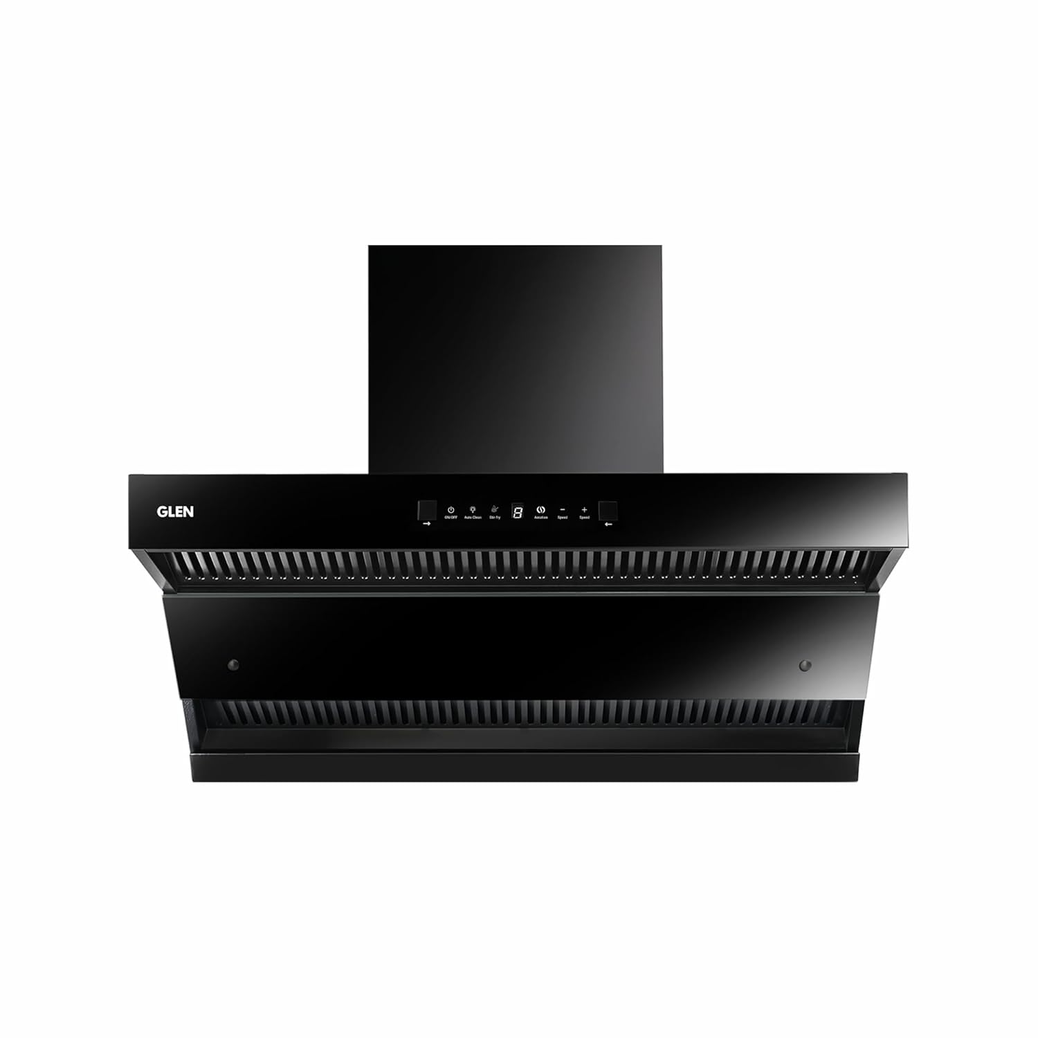 Glen CH 6076 HSR DC AC Auto Clean Chimney with Double Draft Suction and Heat Sensor, BLDC Motor 75cm 1600 m3/h - Black Mahajan Electronics Online