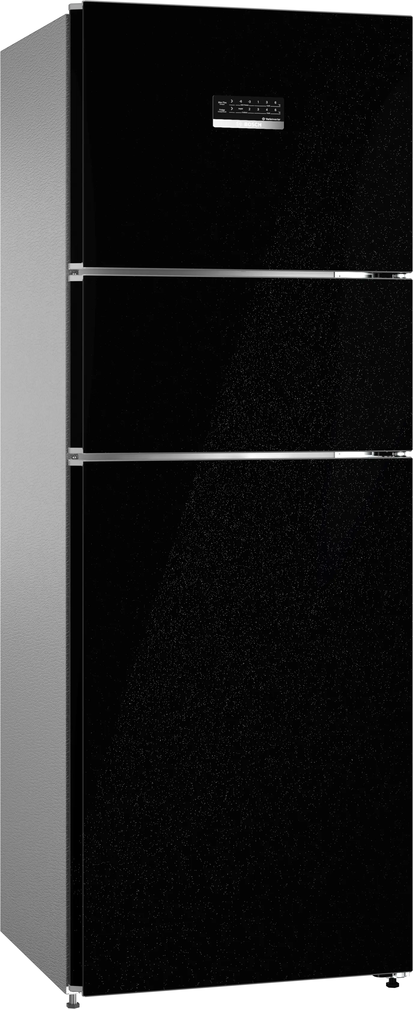 Bosch CMC36K23NI 335L Max Flex,3 Star,8 in 1 Convertible,Vario Inverter,Frost Free Triple Door Refrigerator,Black Pearl Interactive Display|18 Hrs Cooling Retention|Adaptive UI|Vita-Fresh Technology Mahajan Electronics Online