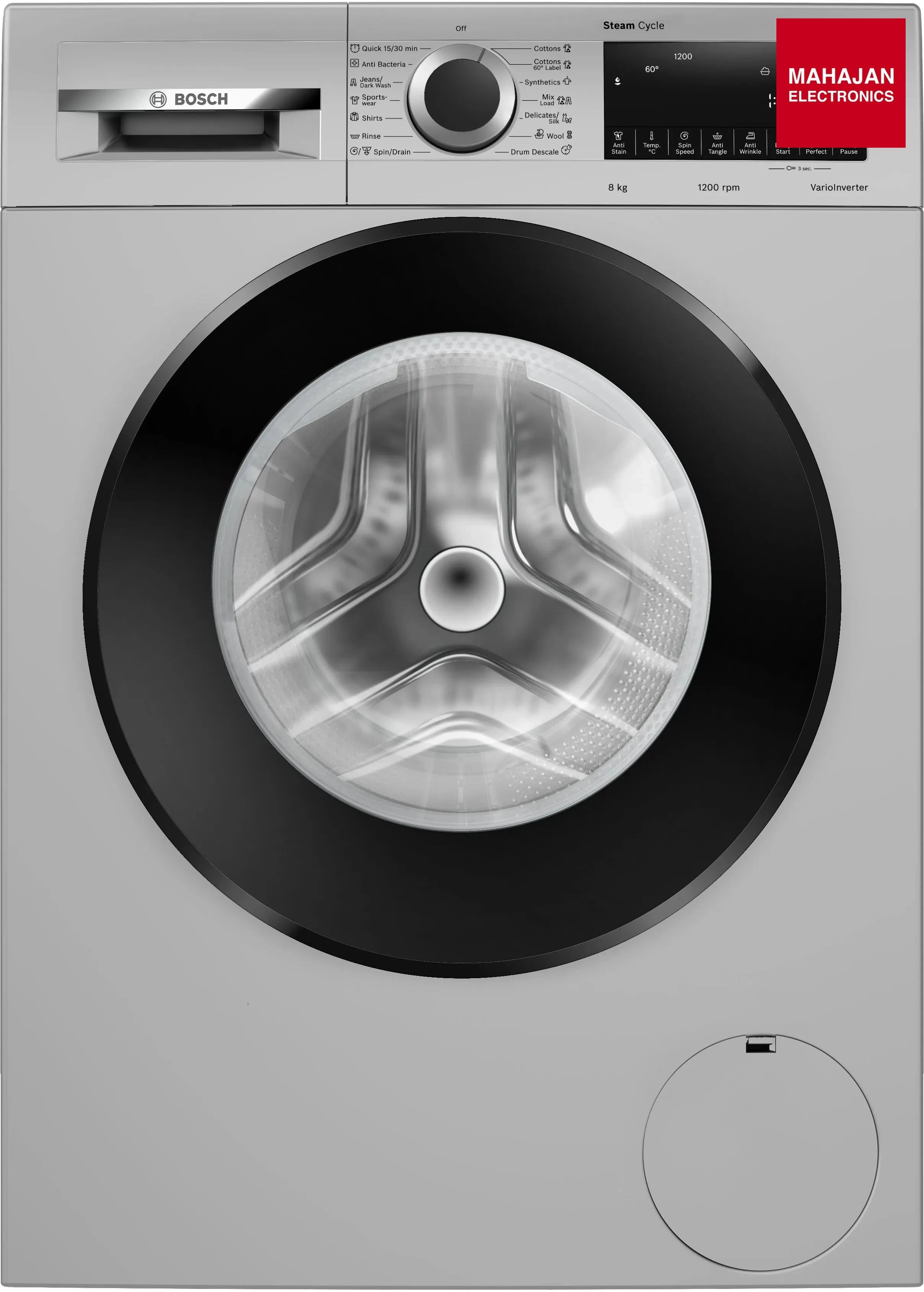 Bosch WGA1320SIN Series 6 washing machine, front loader 8 kg 1200 rpm Mahajan Electronics Online