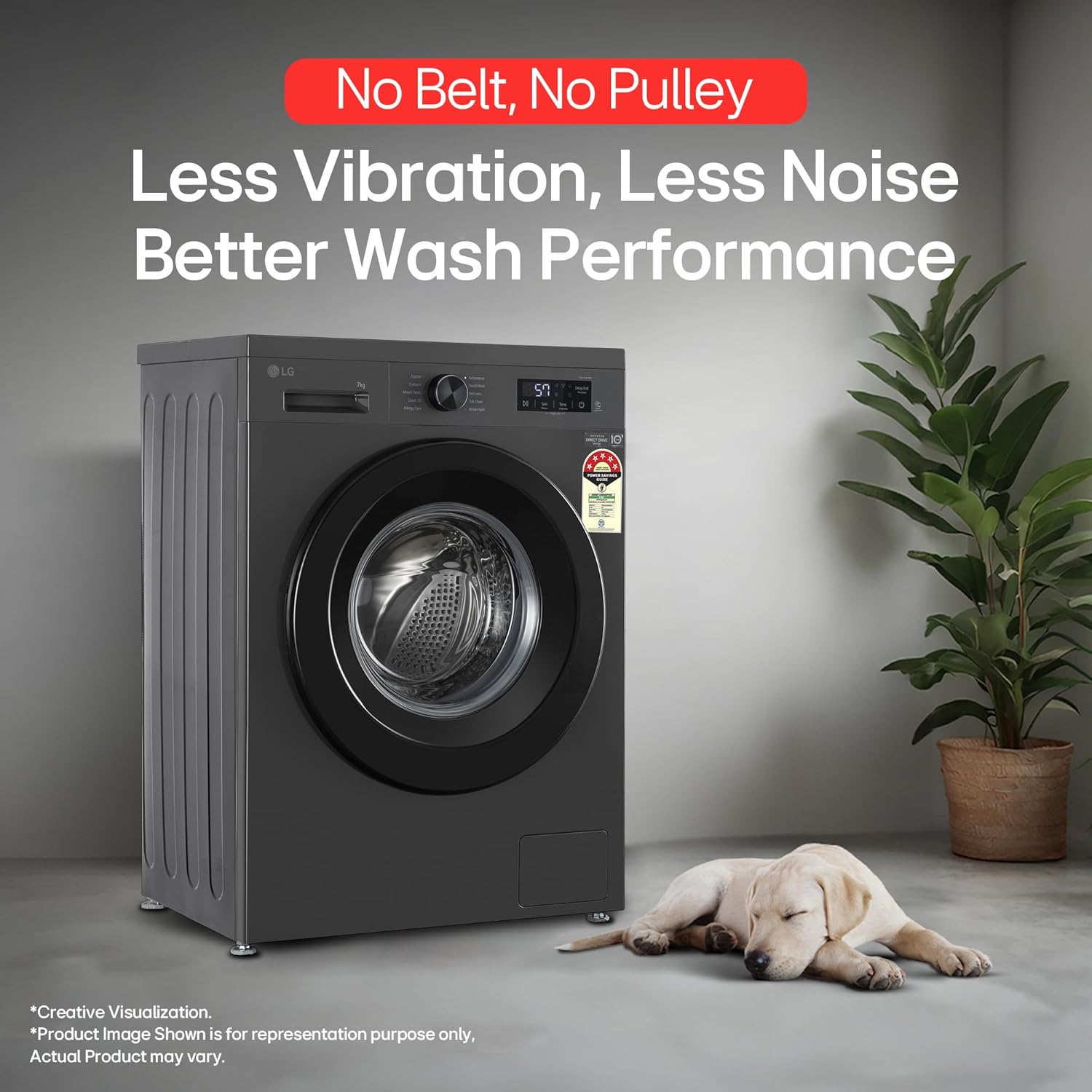 LG FHB1207Z2M 7 Kg, 5 Star, Direct Drive Technology, Steam Wash, 6 Motion DD, Fully-Automatic Front Load Washing Machine (Allergy Care, In-Built Heater, Touch Panel, Middle Black) Mahajan Electronics online