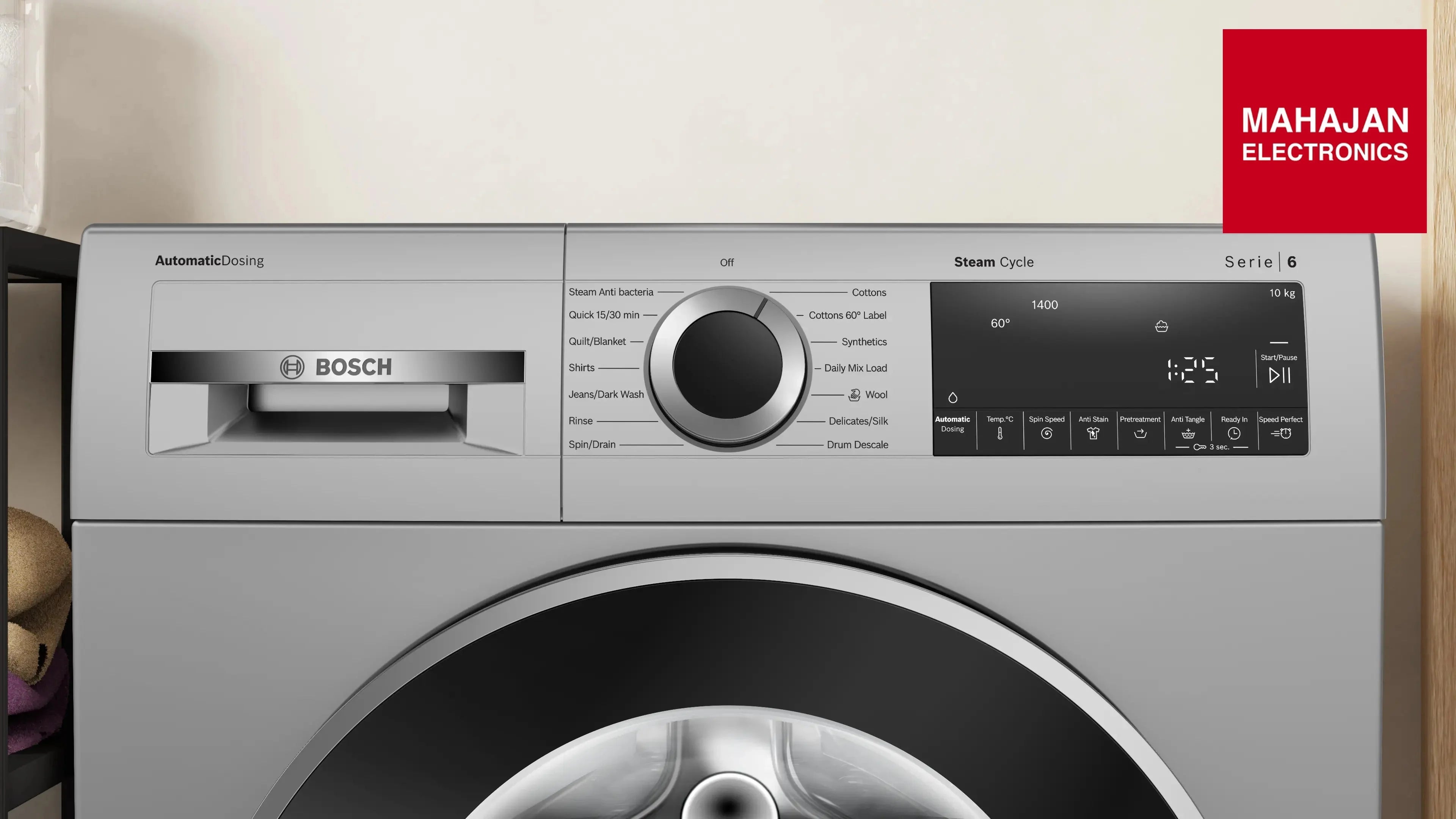 Bosch WGA254ISIN washing machine, front loader 10 kg 1400 rpm Fully Automatic – Mahajan Electronics Online.
