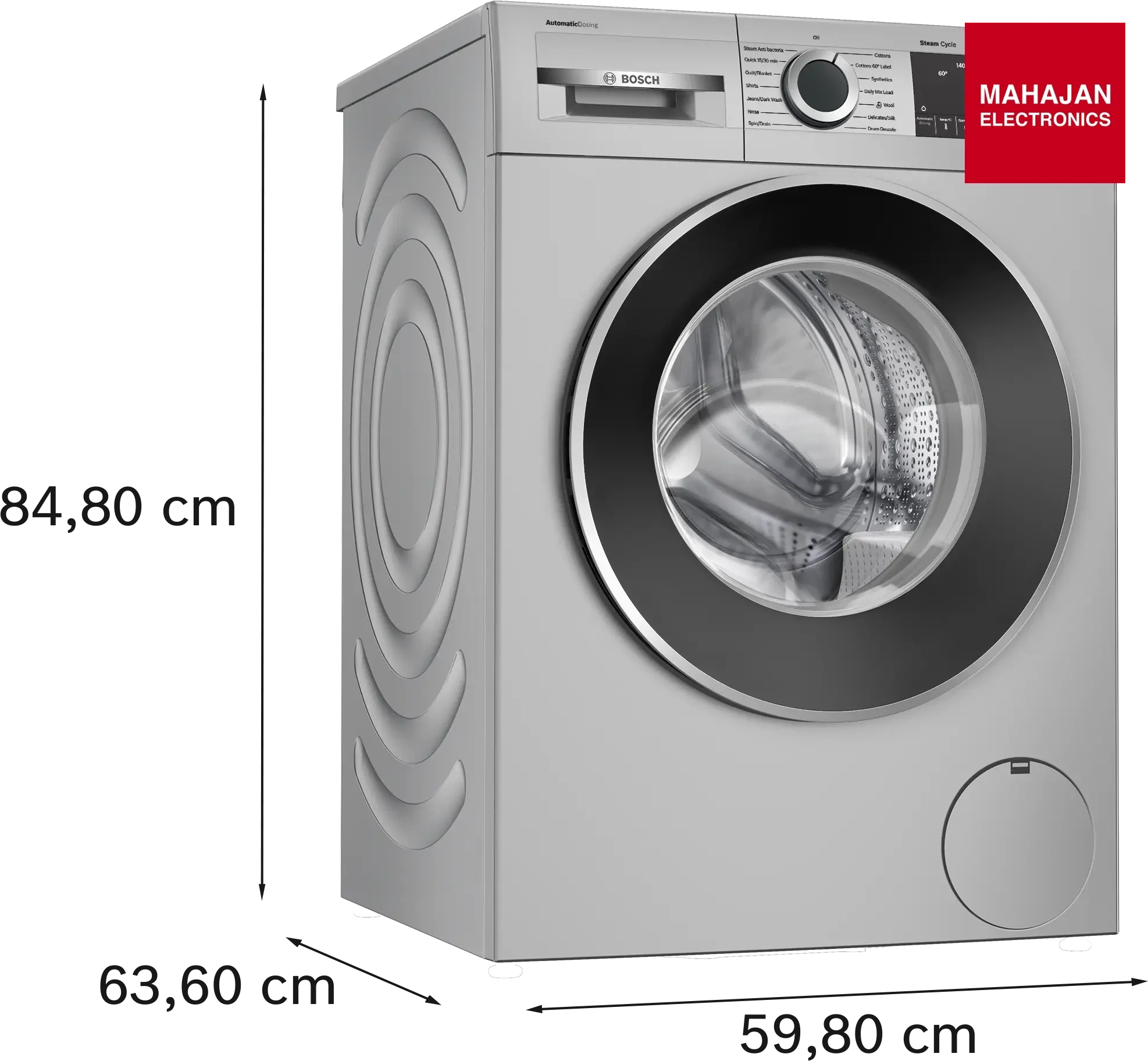 Bosch WGA254ISIN washing machine, front loader 10 kg 1400 rpm Fully Automatic – Mahajan Electronics Online.