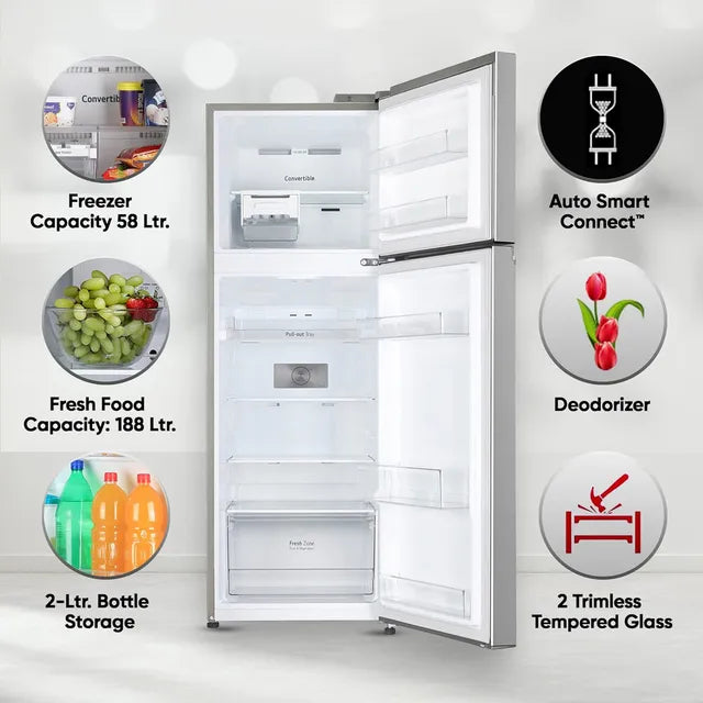 LG GL-S262SPZX.DPZZEB 246 Litres 3 Star Frost Free Double Door Convertible Refrigerator with Smart Diagnosis Mahajan Electronics Online