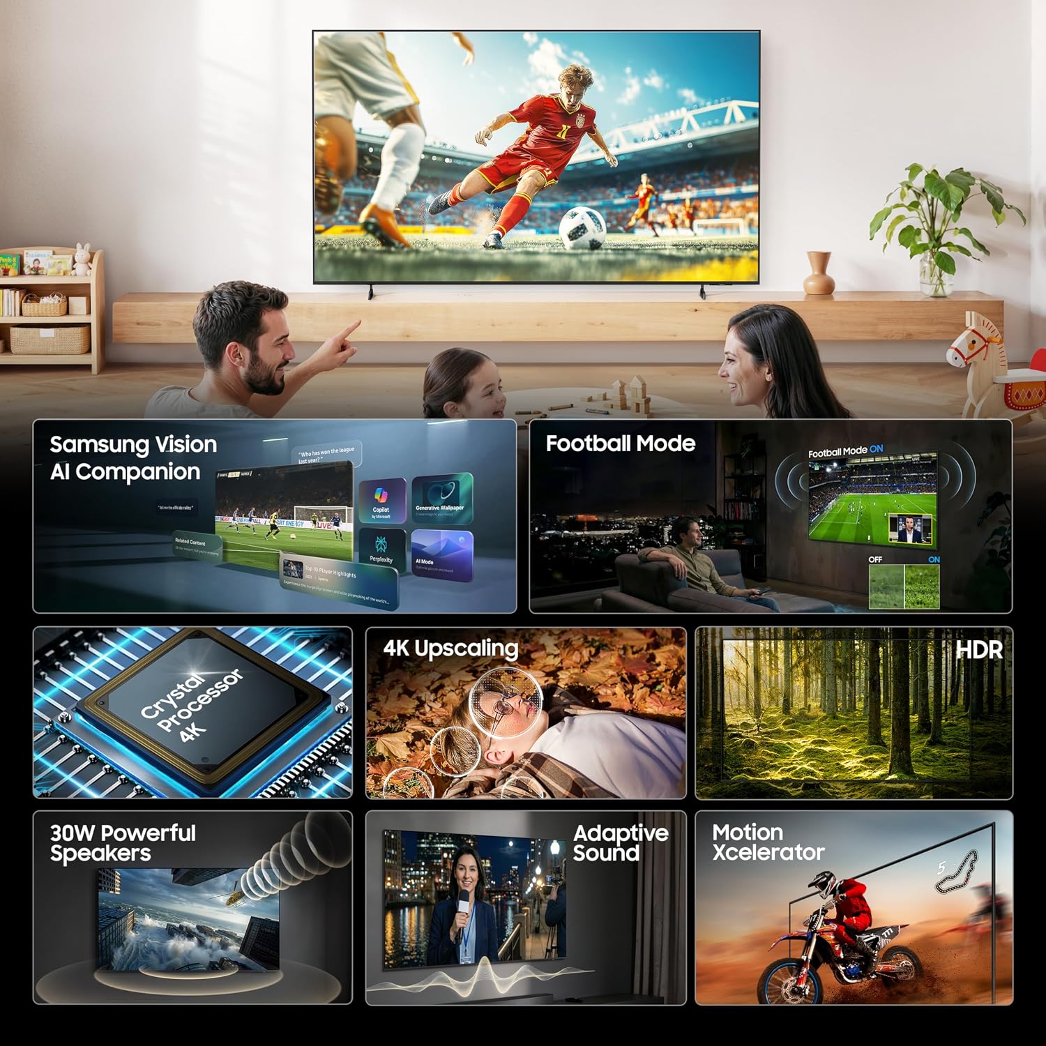 Samsung UA50U8500HULXL 50 inches Crystal UHD 4K Samsung Vision AI Smart TV Samsung