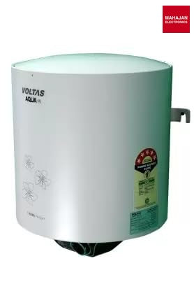 Voltas Aqua M 355VMBWT 35 L 5 Star Storage Water Heater Geyser with Copper Heating Element & ABS Body (White) – Mahajan Electronics Online.