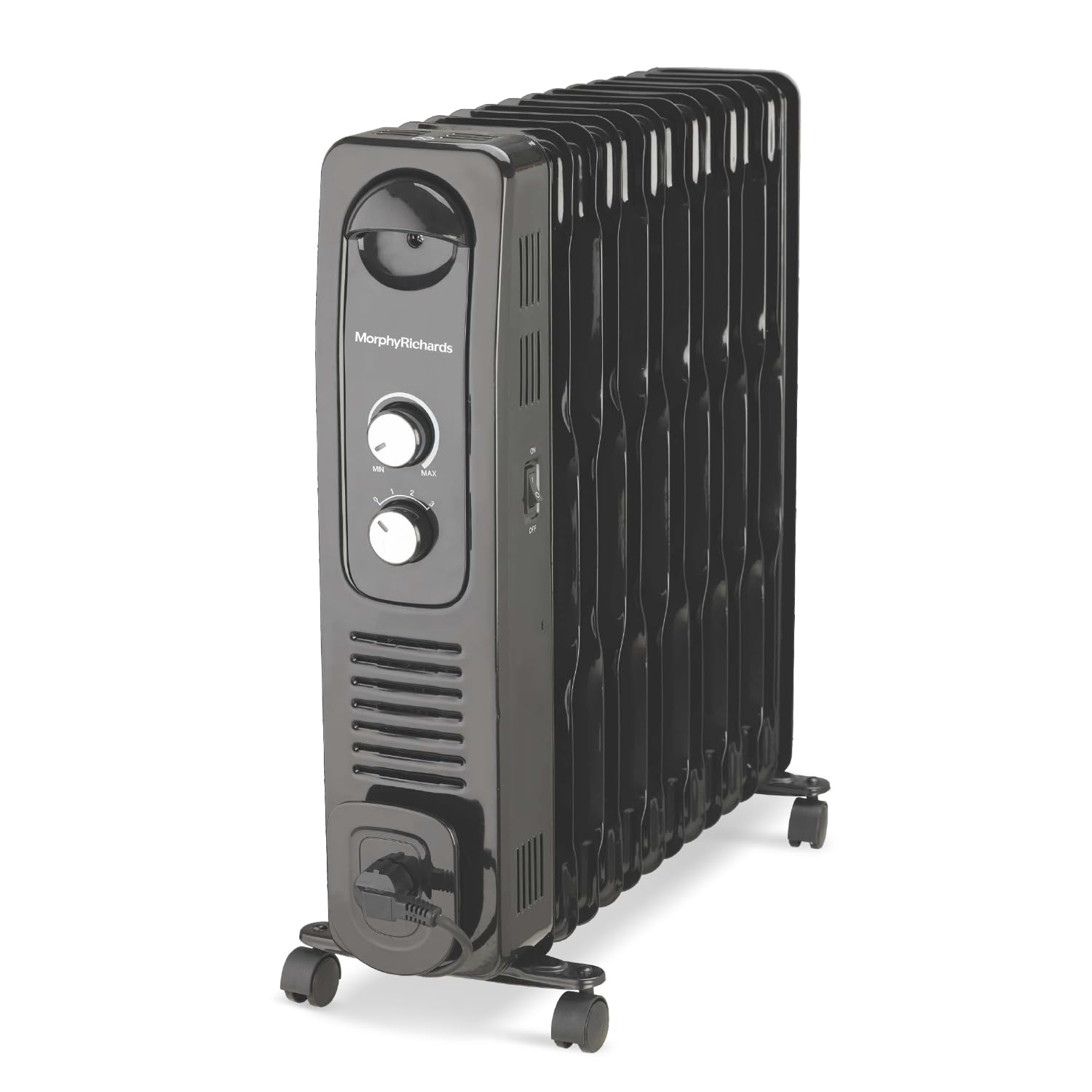 Morphy Richards 13 Fin Heat wave Ofr Room Heater For Home | 2500W Convection Oil Filled Room Heater | 400W Ptc Cermanic Fan Heater | Overheat Protection | 2900 Watts (BLACK) Mahajan Electronics Online