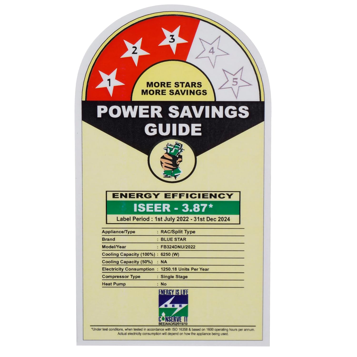 Blue Star FB324DNU 2 Ton 3 Star Fixed Speed Split AC – Turbo Cooling, Copper Condenser, Anti-Dust Filter, R32 Refrigerant