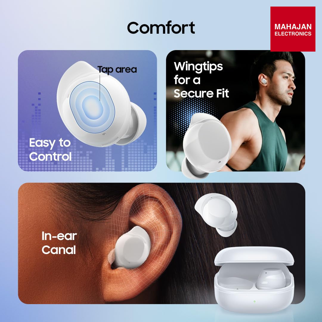 Samsung Galaxy Buds Core | White | Powered by Galaxy AI | Active Noise Cancellation | Enriched Bass | 3 Mic Clear Sound | Tap Area | IP54 | 35hrs Battery Mahajan Electronics online