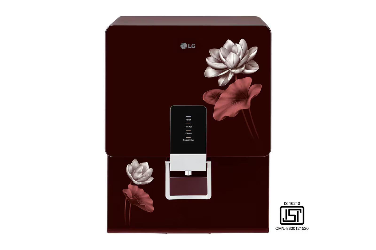 LG WW156RTTB 8L RO+UV+Mineral Booster Water Purifier with Airtight Steel Tank | Digital Sterilizing Care, Multi Stage Filtration | True Maintenance Package | Suitable for all Water Sources, Crimson Red Mahajan Electronics Online