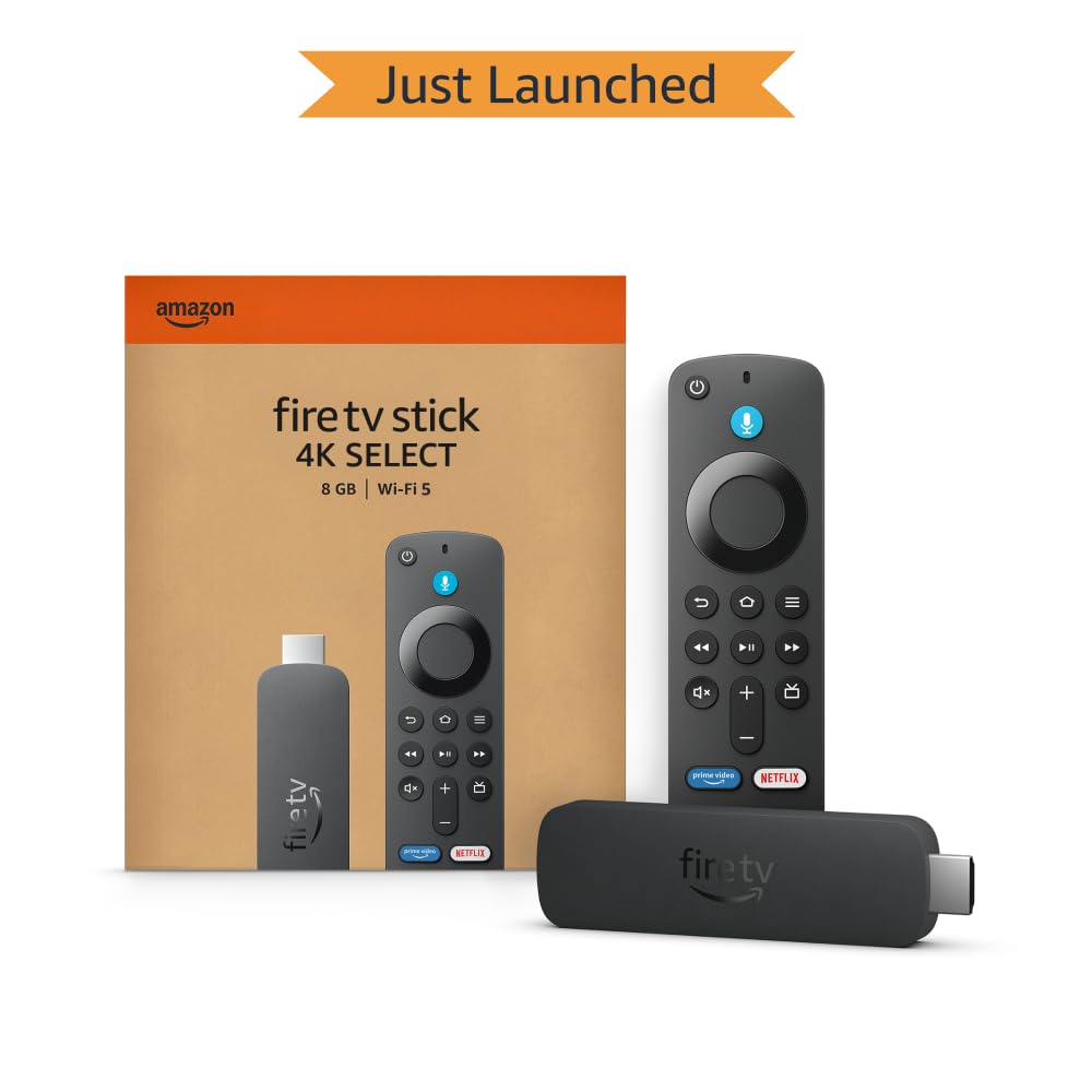 Amazon Fire TV Stick 4K Select (newest model), start streaming in 4K, Alexa voice search, stream lakhs of movies & episodes, free and live TV Mahajan Electronics Online