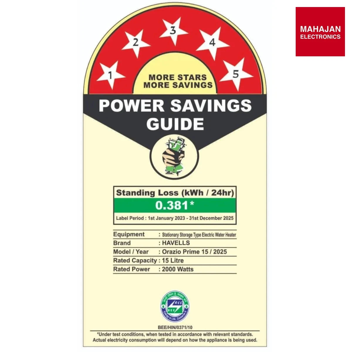 Havells Orazio Prime Storage Water Heater (Geyser) GHWVRZUMDW25 Havells – Mahajan Electronics Online.