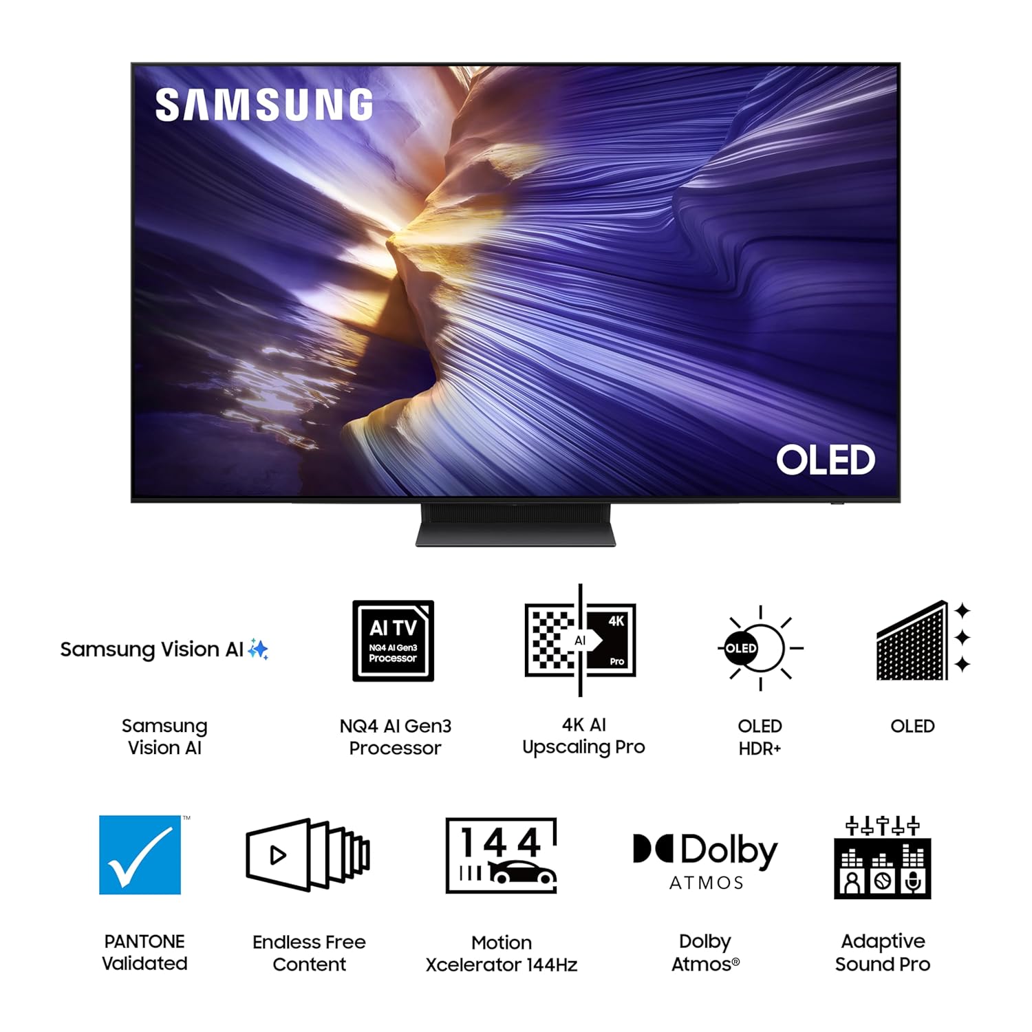 Samsung QA65S90HAELXL 65 Inch 4K Ultra HD Smart OLED TV – Graphite Black | OLED HDR+, 144Hz, Dolby Atmos | Buy Online at Mahajan Electronics