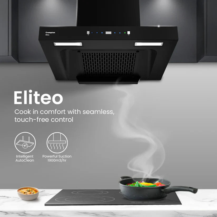 Crompton CHD-ELB90FLE-IND 90cm Filterless Wall Mounted Chimney Eliteo Box Series Mahajan Electronics Online