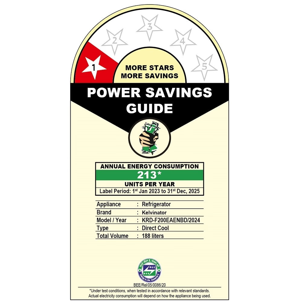 Kelvinator KRD-F200EAENBD Direct Cool 188 L 1 Star Single Door Refrigerator, Nancy Blue Mahajan Electronics online