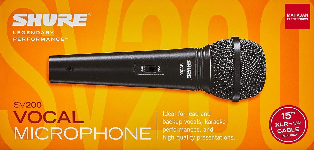 Shure SV200-Q Vocal Microphone, Black – Mahajan Electronics Online.