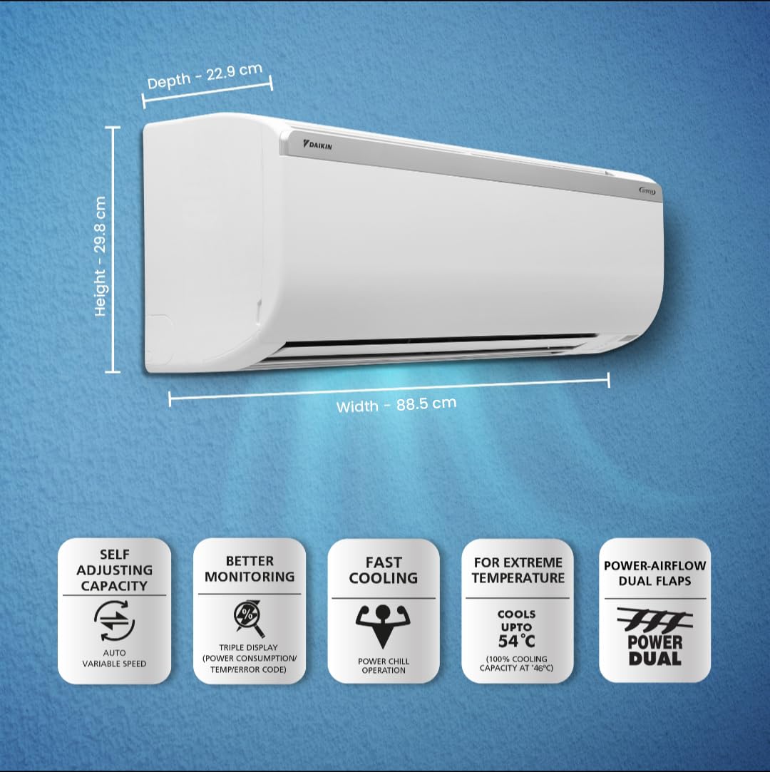 Daikin MTKM50UV16 1.5 Ton 5 Star Inverter Split AC (Copper, PM 2.5 Filter, White) Mahajan Electronics Online