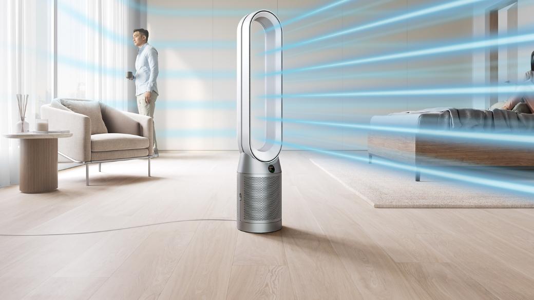 Dyson Air Purifier Cool PC1 | Removes 99.95% of allergens & pollutants as small as PM 0.1 Auto, Sleep and Night modes | Control via remote, App, compatible voice assistants White/Silver | 2 Year Warranty Mahajan Electronics Online