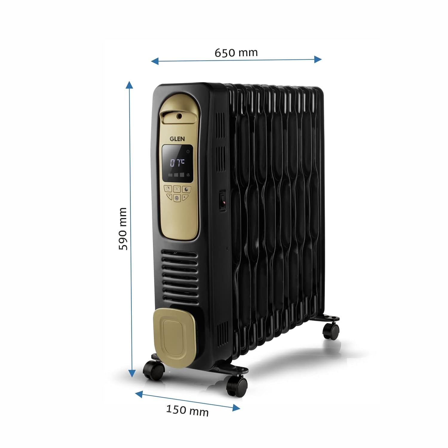 Glen HA7013DOR Electric Oil Filled Radiator Room Heater Digital with 11 Fin Mahajan Electronics Online