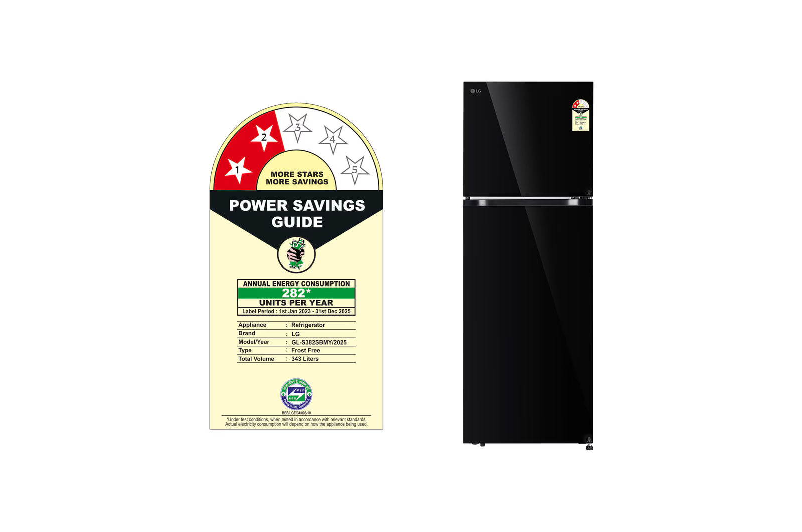 LG GL-S382SBMY 343L Double Door Refrigerator, Convertible, Smart Diagnosis™, Black Mirror Finish, 2 Star Mahajan Electronics Online