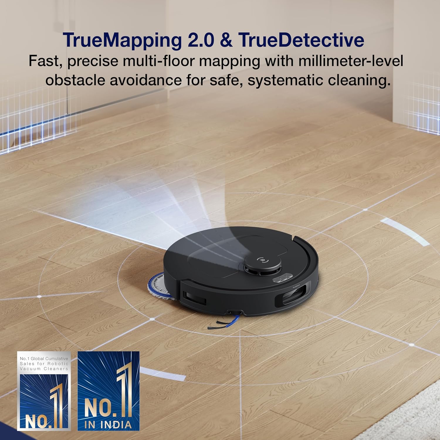 ECOVACS N50 Pro Mini Robot Vacuum and Mop, PowerBoost Charging, Self-Washing Mop, 25000Pa Suction Mahajan Electronics Online