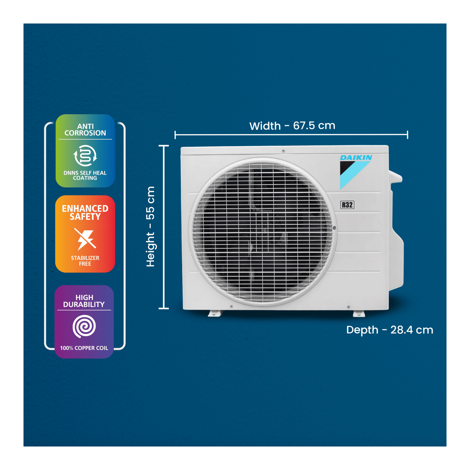 Daikin FTQ50XV16UCB 2026 Series 1.5 Ton 2 Star Fixed Speed Split AC with Power Chill, PM2.5 Filter Copper Condenser -ONLINE MAHAJAN ELECTRONICS