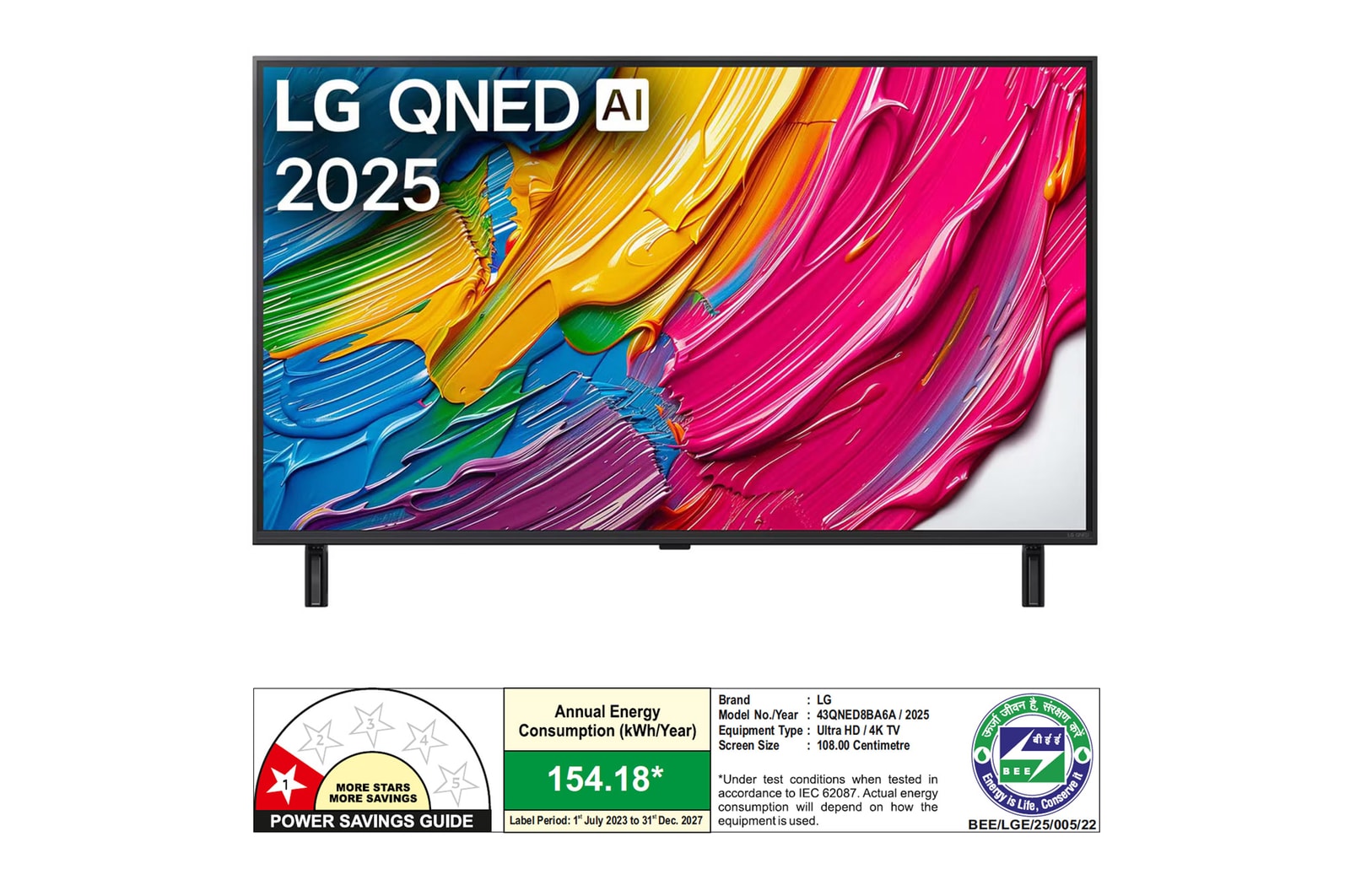 LG 43QNED8BA6A Smart TV with α7 AI Processor 4K Gen8, Filmmaker Mode with Dolby Atmos 2025 MAHAJAN ELECTRONIC ONLINE