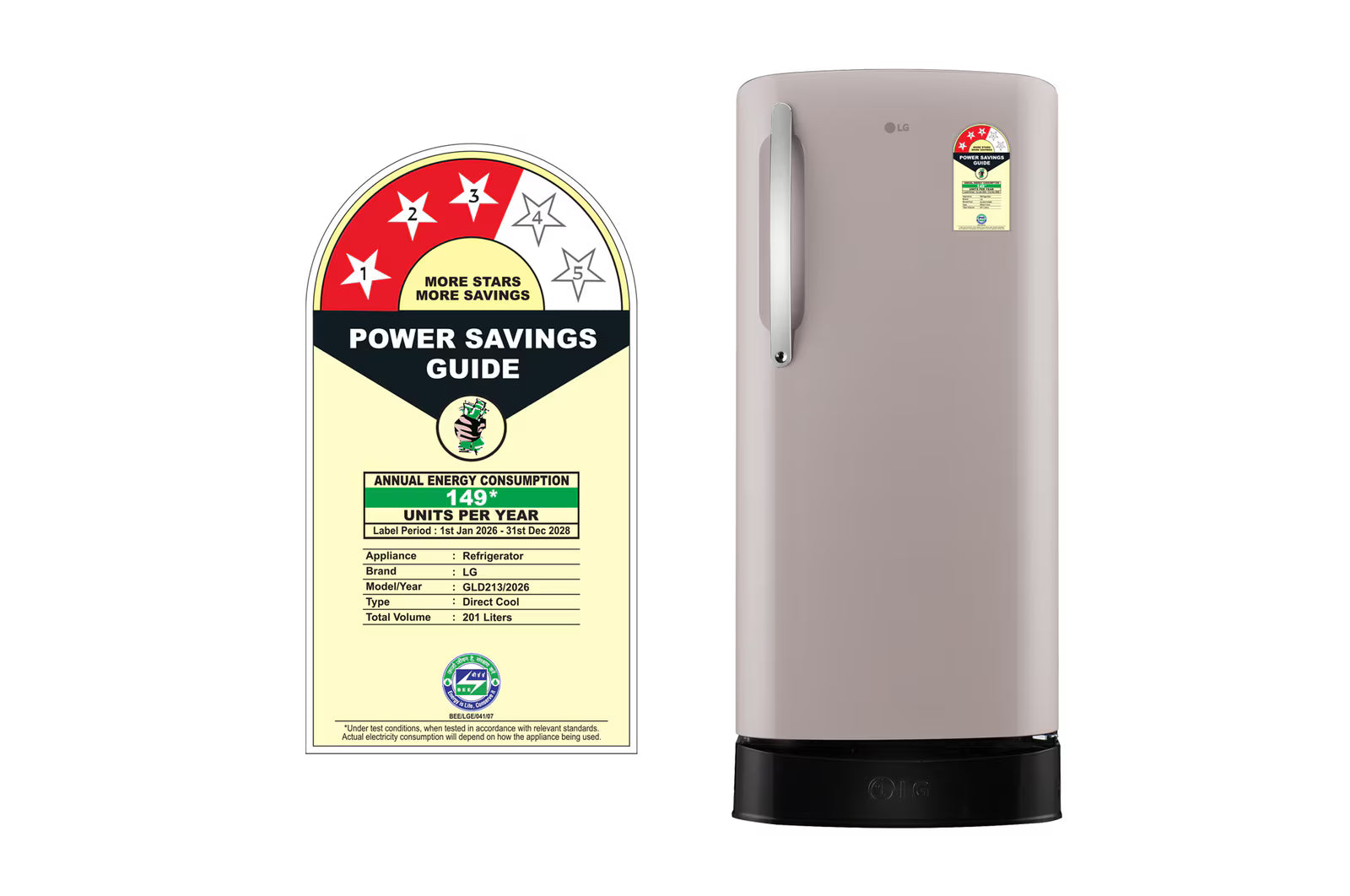 LG GLD2136ZHCP 201 L Single Door Refrigerator, Base Stand Drawer, Direct Cool, Smart Inverter Compressor, Clay Pink, 3 Star Mahajan Electronics Online