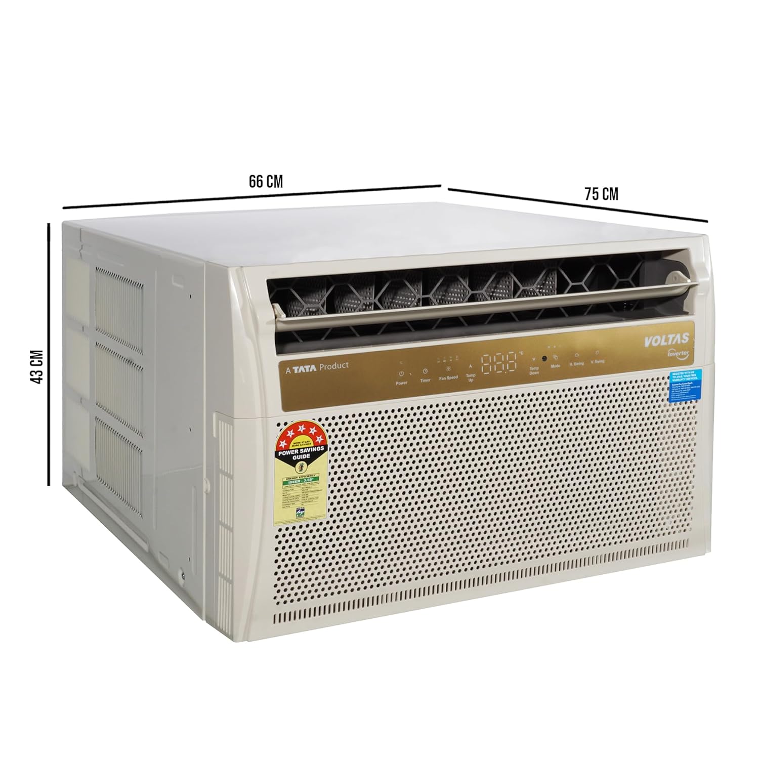 Voltas 185Inv Topaz 1.5 Ton 5 Star (2026) Inverter Window AC – Copper Condenser, R32 Refrigerant, High Ambient Cooling, Made in India-Online Mahajan Electronics