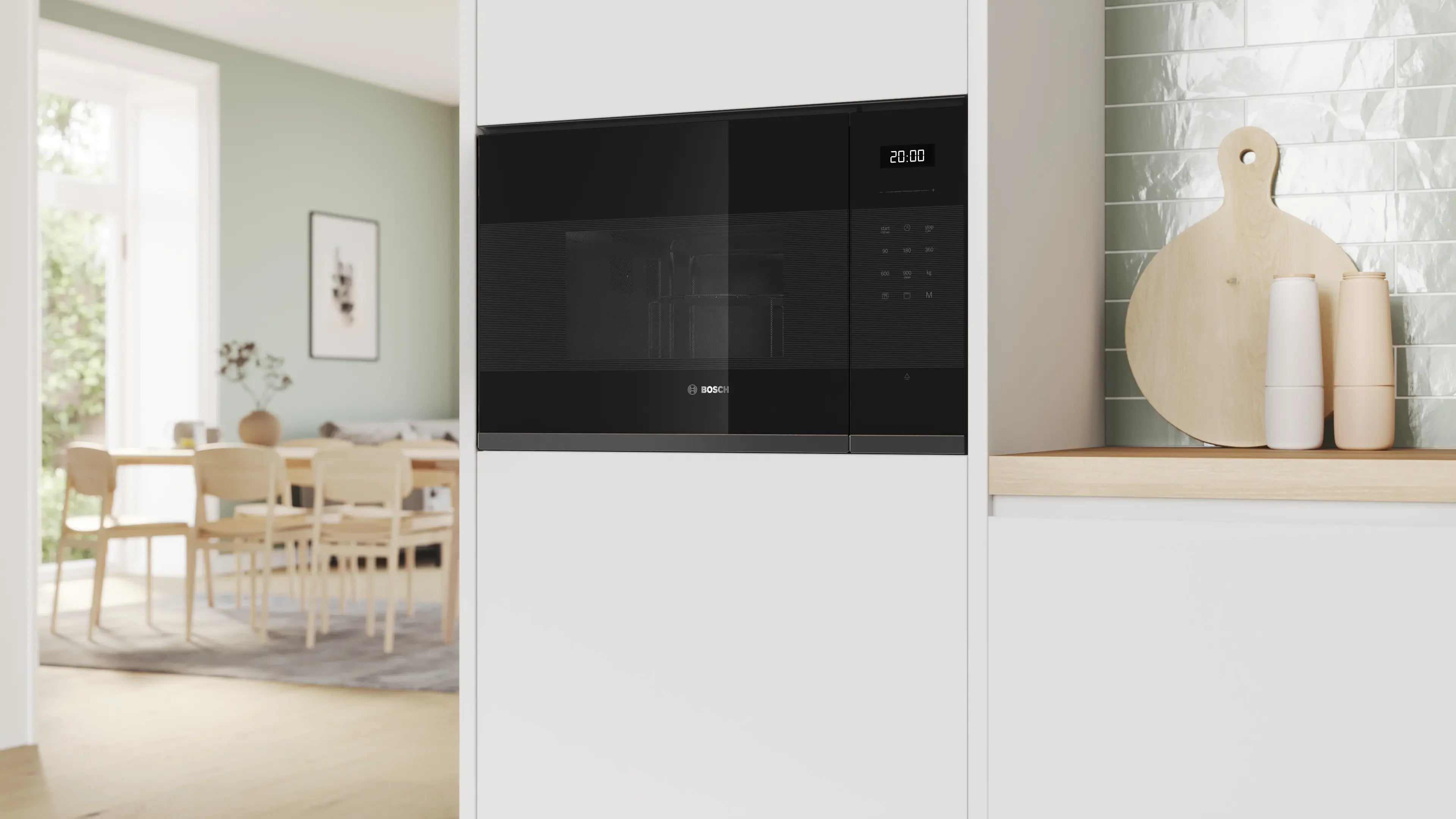 Bosch BEL554MB2I 25 Litre Series 6 Built-In Microwave Oven (Black, Stainless Steel Cavity) Bosch