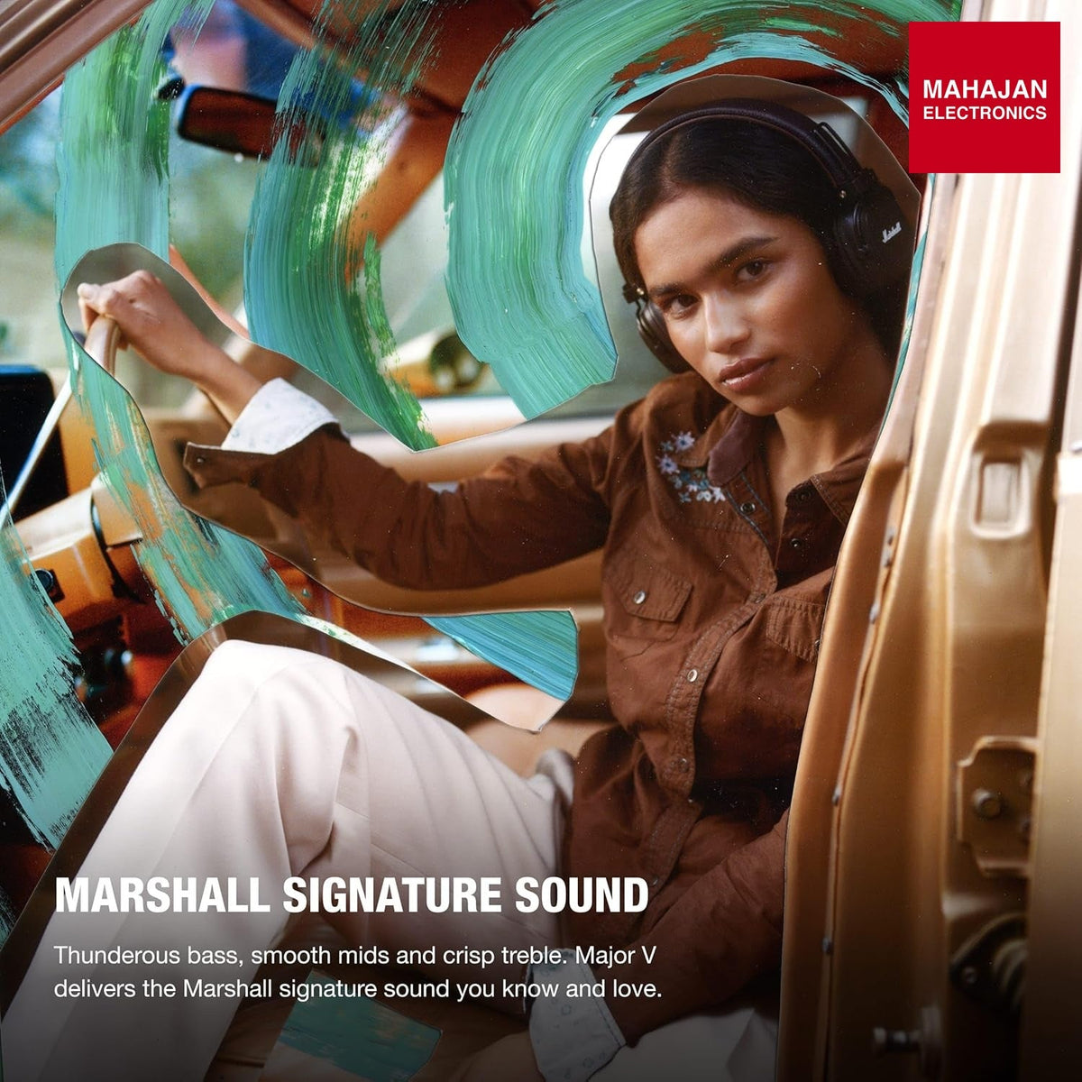 Marshall Major V Wireless On-Ear Headphones, Brown – Mahajan Electronics Online.