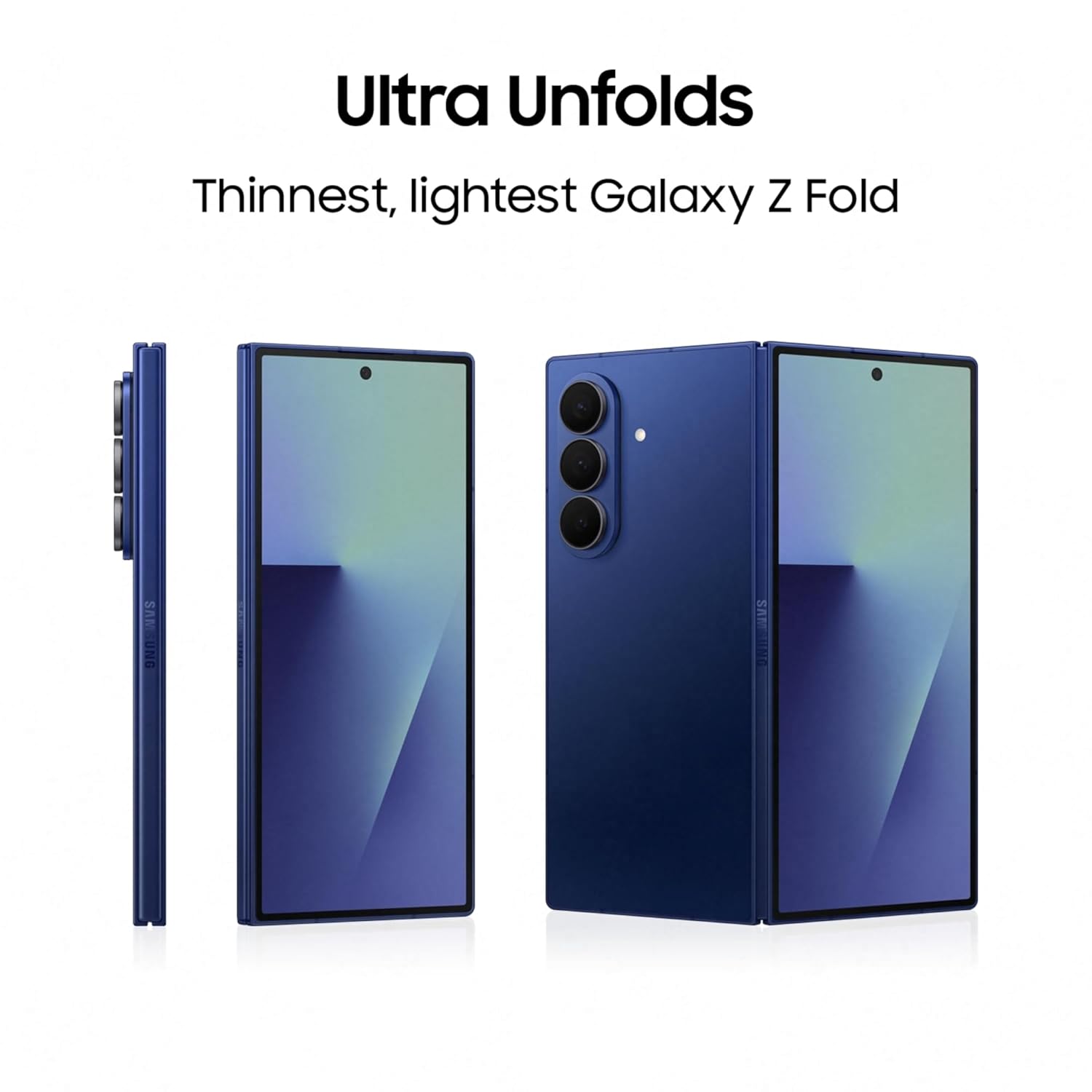 Samsung Galaxy Z Fold7 5G Smartphone with Galaxy AI (Blue Shadow, 12GB RAM, 512GB Storage), Ultra Sleek Design with 200MP Camera, Powerful Snapdragon 8 Elite, Google Gemini Mahajan Electronics Online