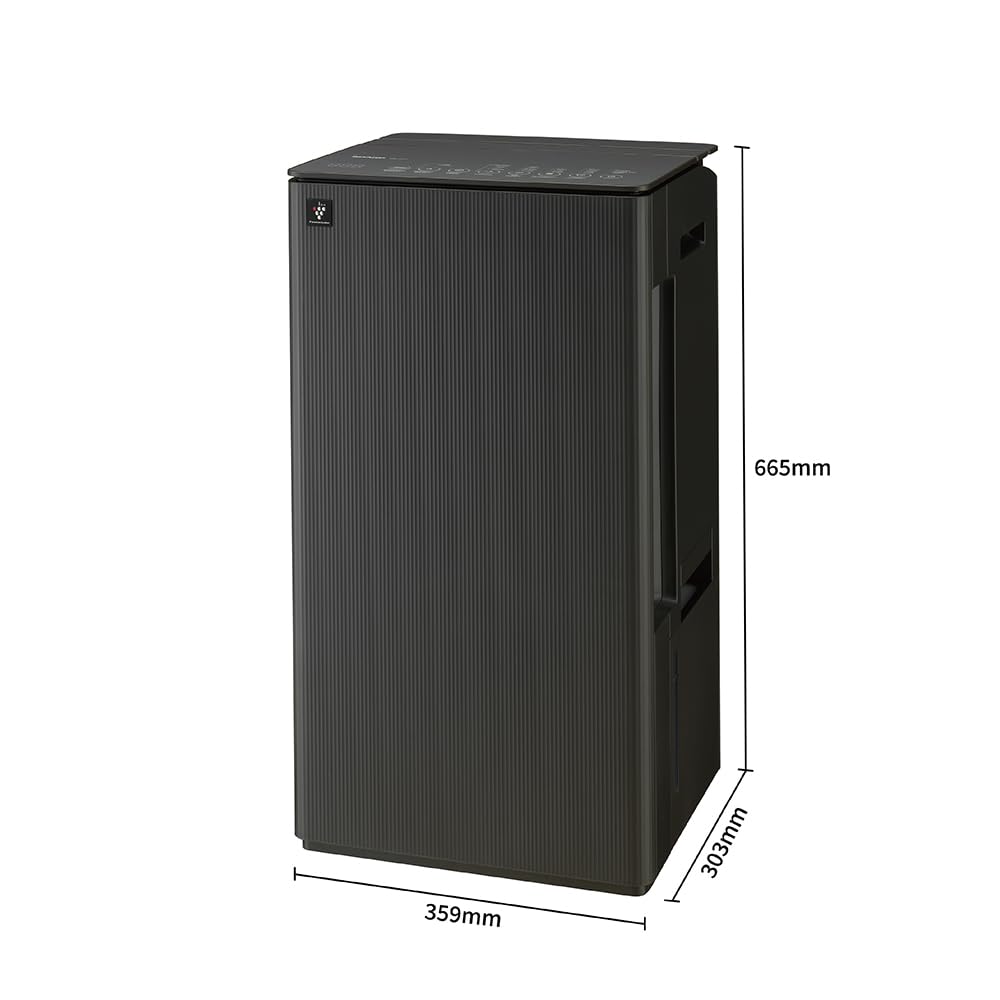SHARP DW-T30FM-H Charcoal Gray Dehumidifier with Air Purifier I Dual louver, Plasmacluster Tech, VOCs I Absorb Moisture I Clothe Dryer I shoes drying I HEPA+Deo+Pre-Filter I Coanda Air Flow I Area Covers 830 ft² | Mahajan Electronics Online
