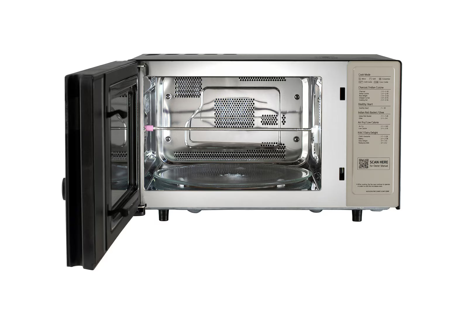 LG MJEN286UHWF 28 L Convertible Microwave Oven with Air Fry, Charcoal Lighting Heater™, 331 Auto Cook Menu Powered by Thinq, Black Mahajan Electronics Online