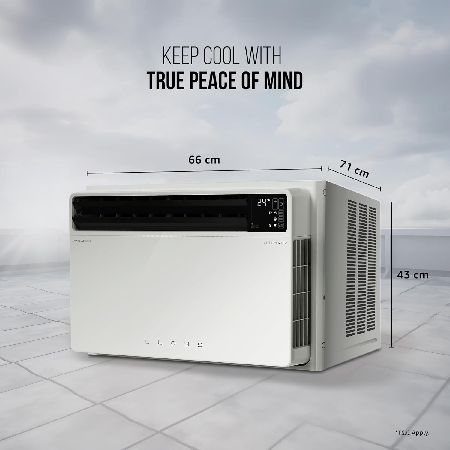 Lloyd GLW18V5AGTPR (2026 MODEL) 1.5 Ton 5 Star Inverter Window AC (Copper, Convertible 6-in-1 cooling, 4 Way Air Swing, Clean Air Filter, White-Online Mahajan Electronics
