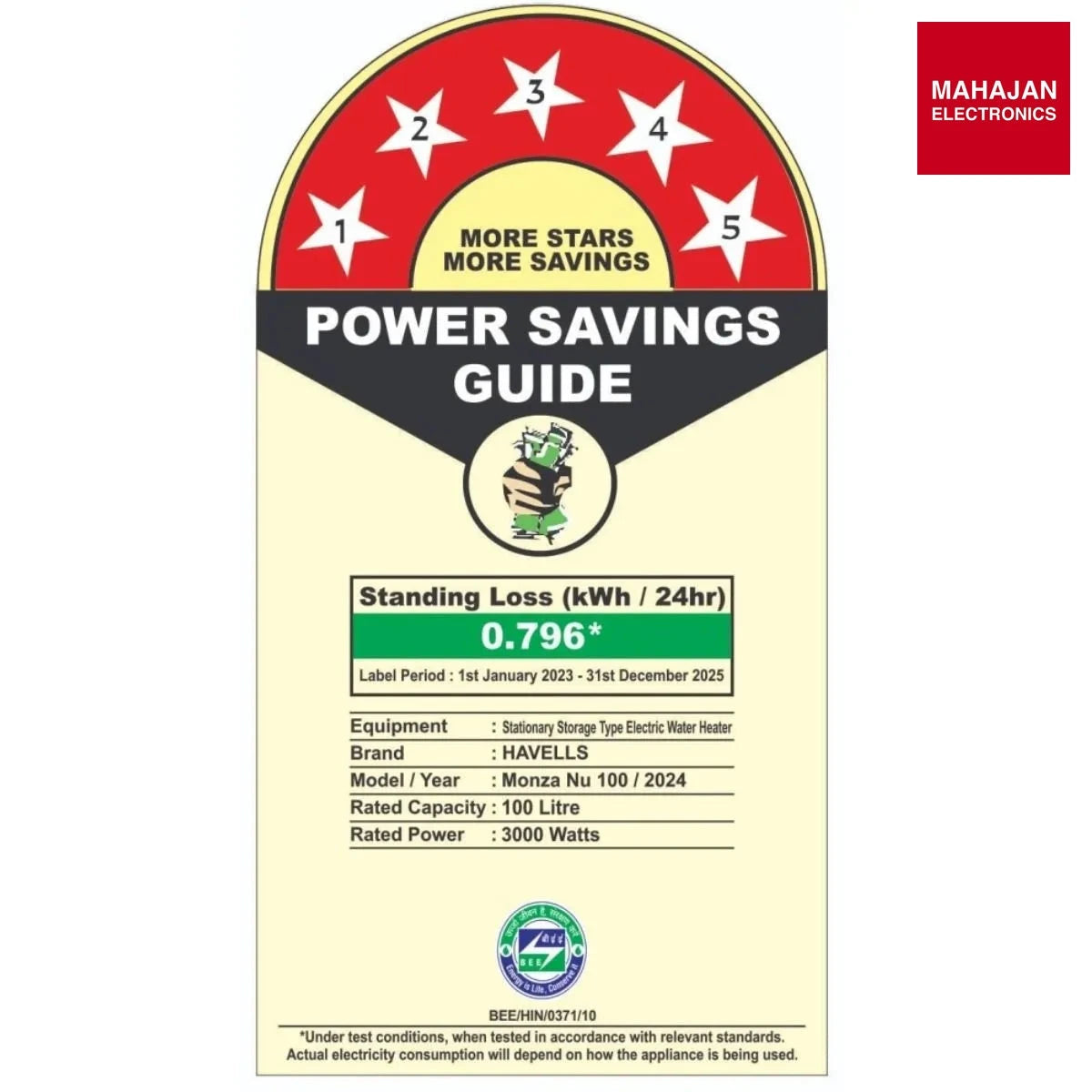 Havells Monza Nu 100 Liter Storage Water Heater (Geyser) GHWAMUSWH100 – Mahajan Electronics Online.