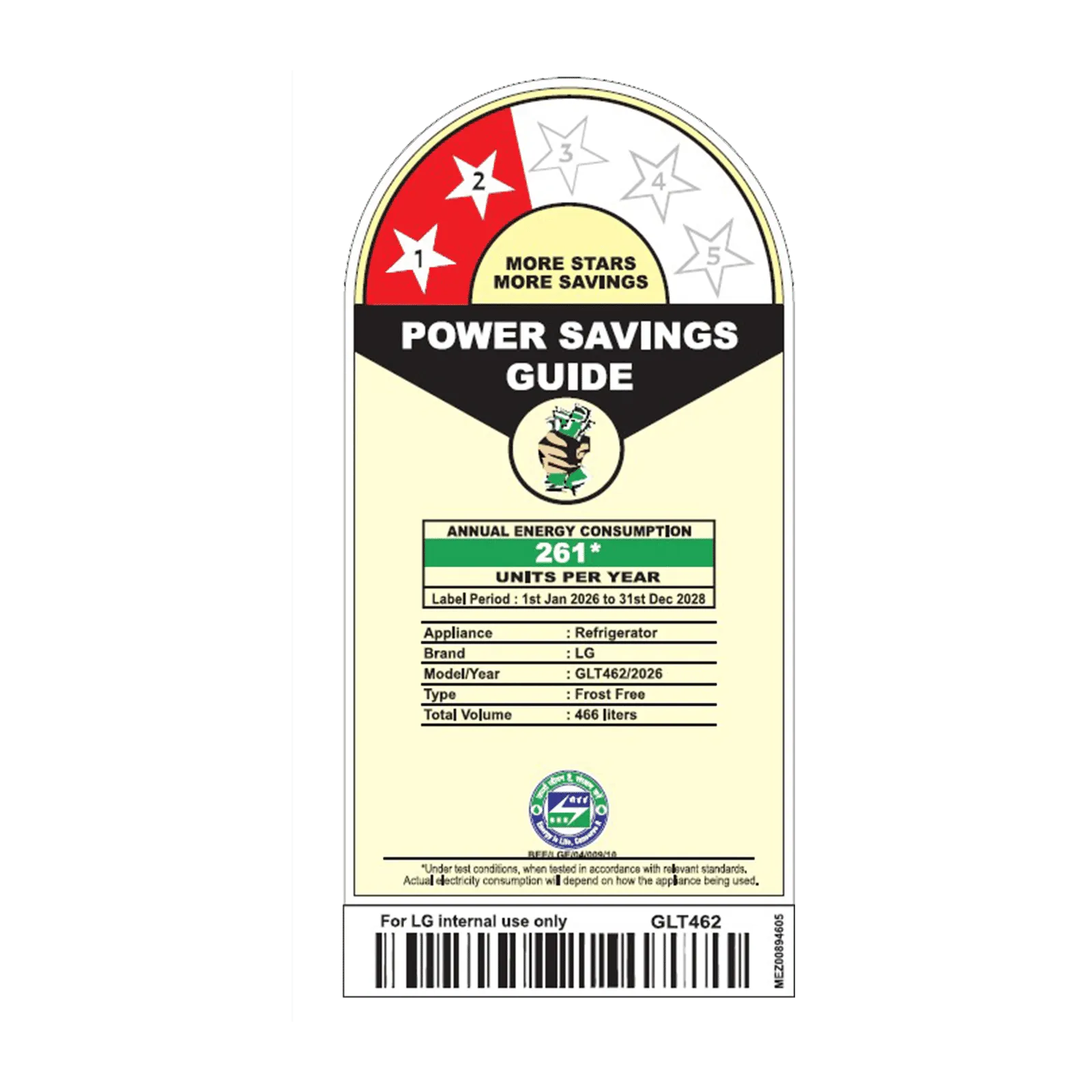 LG GLT4626TMES 466 Litres 2 Star Frost Free Double Door Smart Wifi Enabled Convertible Refrigerator with Hygiene Fresh+ ( Ebony Sheen) Mahajan Electronics Online