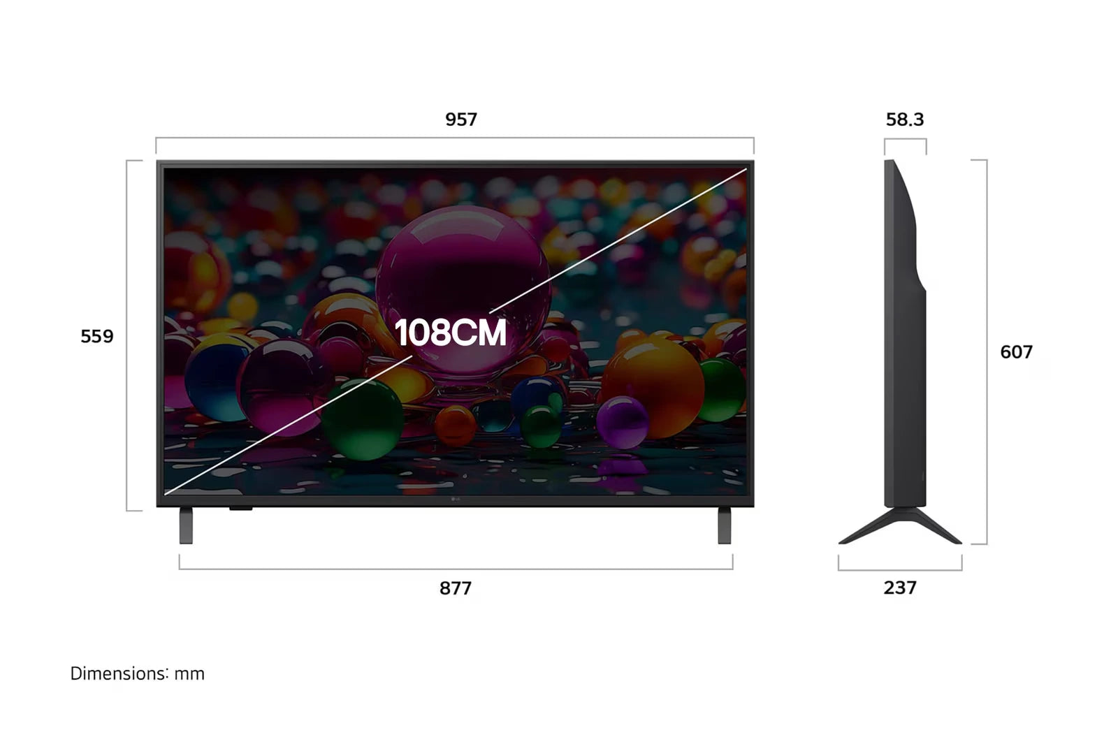 LG 55UA82506LA 139 cm (55) 4K UHD AI Smart TV with α7 AI Processor Gen8, Filmmaker Mode with Dolby Atmos, 2025 Mahajan Electronics Online