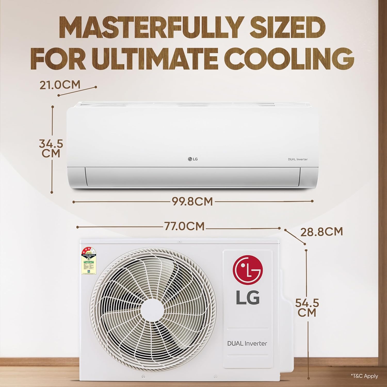 LG US-Q24ENXE 2 Ton 3 Star DUAL Inverter Split AC (Copper, AI Convertible 6-in-1, Diet Mode+, Faster Cooling & Energy Saving, 4 Way Swing, HD Filter with Anti-Virus Protection, White) Mahajan Electronics online