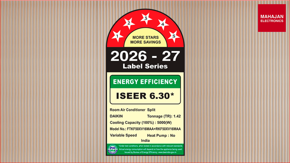 Daikin FTKF50XV16 1.5 Ton 5 Star Inverter Split AC | Power Chill | Copper Condenser | R32 Refrigerant – Mahajan Electronics Online.