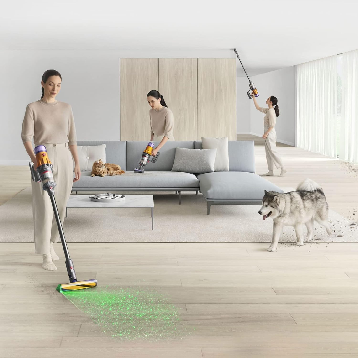 Dyson V12 Detect Slim Cordless Vacuum Cleaner|2 Yr Warranty incl Accidental Damage Protection|Illumination Reveals Hidden dust|LCD Screen and 3 Power Modes|150 Airwatts, 0.35L bin, 60 mins runtime Dyson