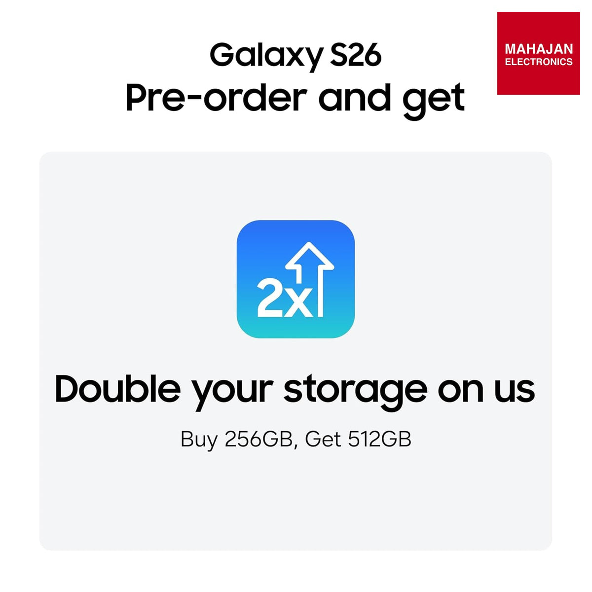 Samsung Galaxy S26 5G (Cobalt Violet, 12GB RAM, 512GB Storage), AI Phone, Photo Assist, Creative Studio, 50MP Camera, and 4300mAh Battery – Mahajan Electronics Online.