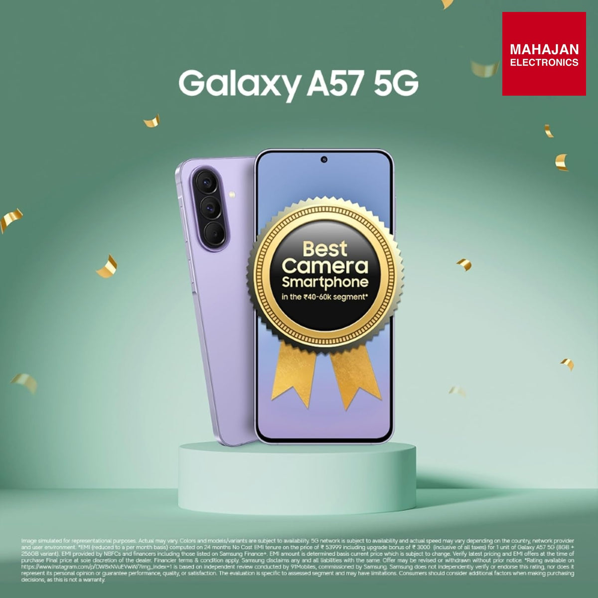 Samsung Galaxy A57 5G (Awesome Navy, 8GB RAM, 256GB Storage), Agentic AI, Triple Camera with Nightography Video, 2 Days Battery Life, 6 Gen OS Upgrades, IP68, – Mahajan Electronics Online.