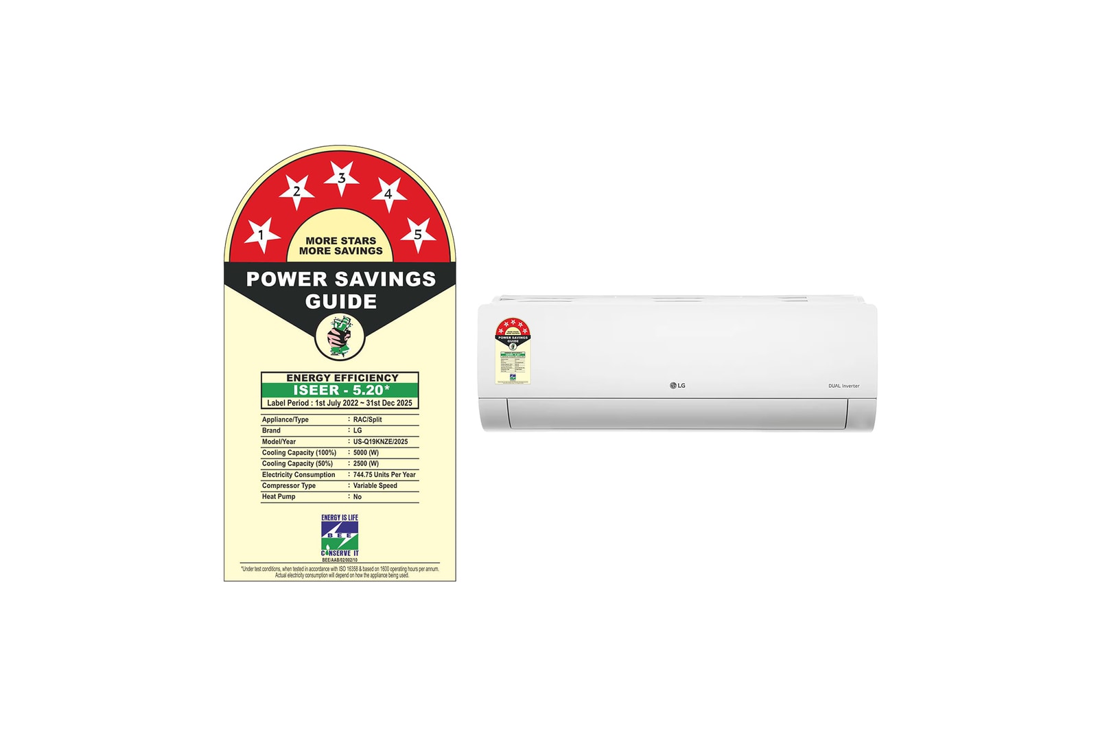 LG US-Q19KNZE 5 Star 1.5 Split AC, AI Convertible 6-in-1, 4-Way Swing, Viraat Mode, Dual Inverter Compressor, 2025 Model Mahajan Elecrtronics Online