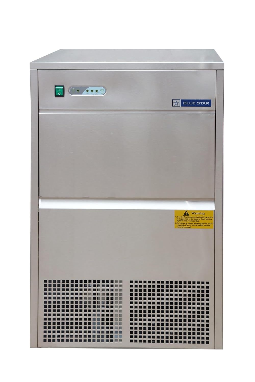 Blue Star ICM50 Ice Cube Machine with 50 kg Production and 10 KG storage capacity per 24 hours (ICM50, 50Kg)