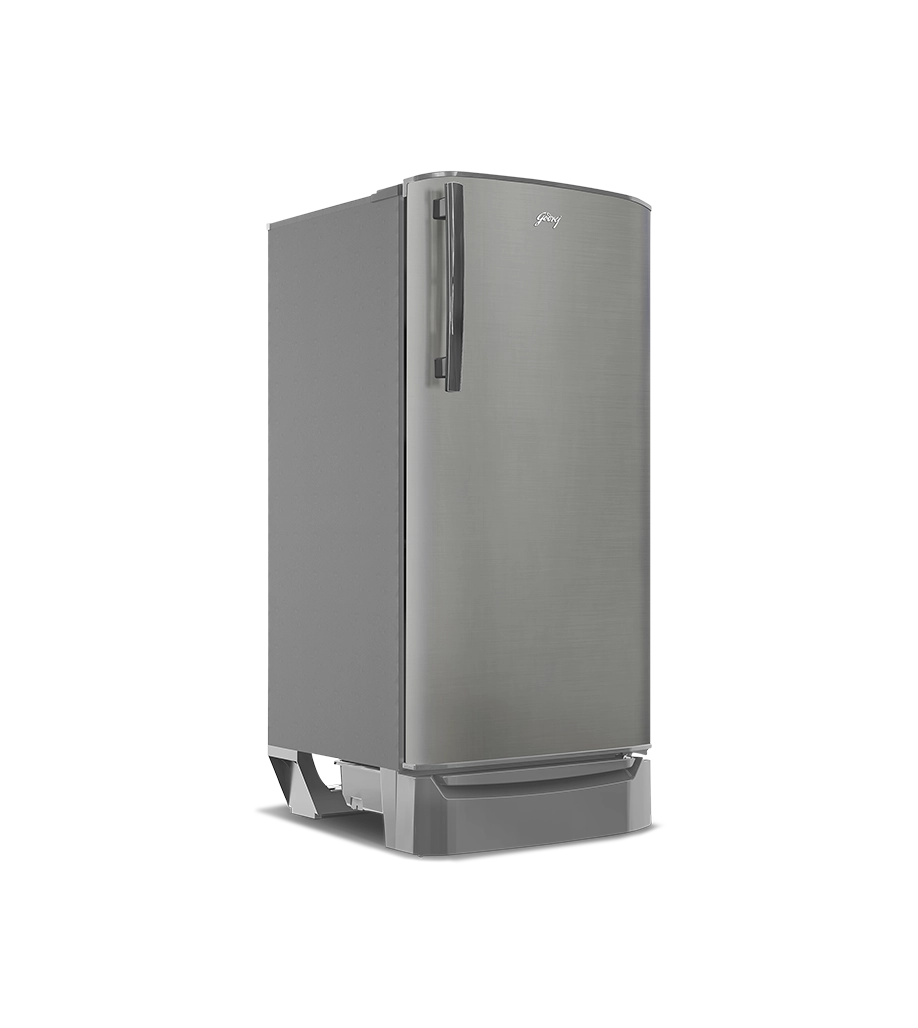 Godrej RD ERIOPLS 205BN THF ST GL 180 L 2 Star Farm Fresh Crisper Technology With Jumbo Vegetable Tray Direct Cool Single Door Refrigerator Steel Glow Godrej