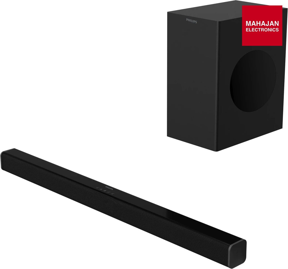 Philips TAB4218/94 120 W 2.1 Channel Bluetooth Soundbar with Subwoofer, HDMI, USB & Optical Input (Black) β Mahajan Electronics Online.