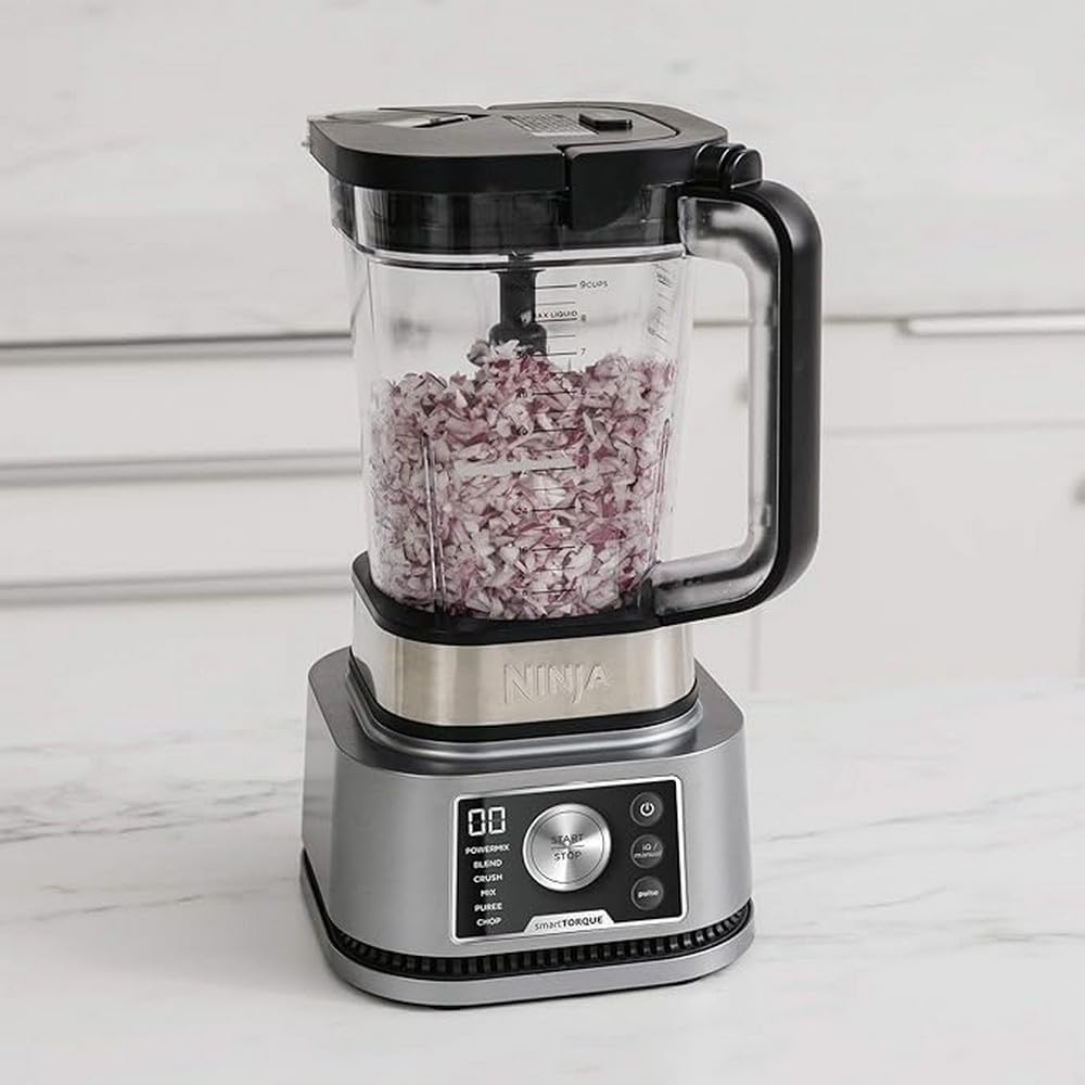 Ninja CB350EU Foodi Power Nutri Blender 3-in-1, Mix Smoothie Bowls, Thick Spreads & Frozen Drinks, Automatic Programs, 2.1L Jug, 700ml Cup & 400ml Bowl with Power Paddle, 1200W, Silver Mahajan Electronics Online
